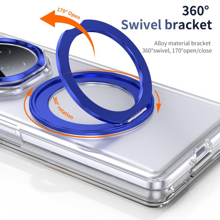For Honor Magic V3 Integrated Ice-feel High-transparency 360-Degree Rotating Stand MagSafe Folding Phone Case