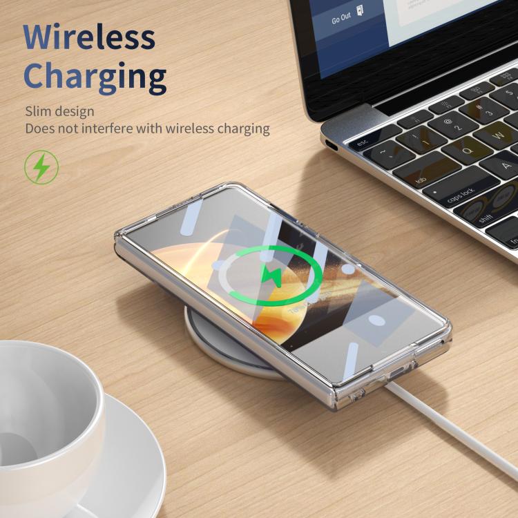 For Honor Magic V3 Integrated Ice-feel High-transparency 360-Degree Rotating Stand MagSafe Folding Phone Case