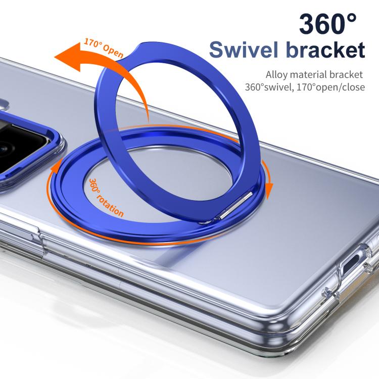 For Honor Magic Vs3 Integrated Ice-feel High-transparency 360-Degree Rotating Stand MagSafe Folding Phone Case