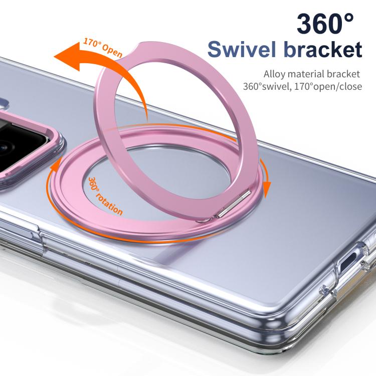 For Honor Magic Vs3 Integrated Ice-feel High-transparency 360-Degree Rotating Stand MagSafe Folding Phone Case