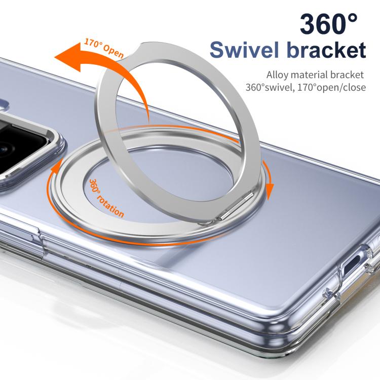For Honor Magic Vs3 Integrated Ice-feel High-transparency 360-Degree Rotating Stand MagSafe Folding Phone Case