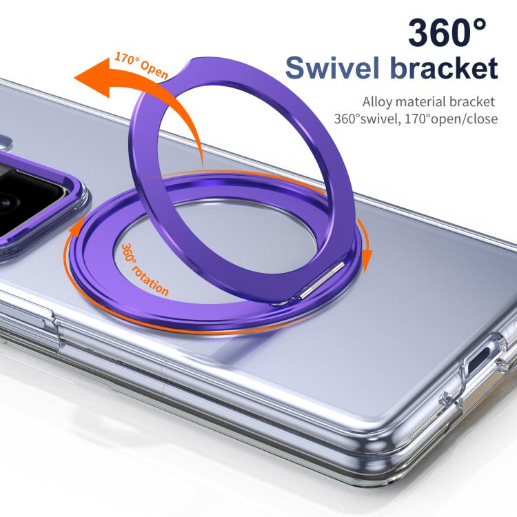 For Honor Magic Vs3 Integrated Ice-feel High-transparency 360-Degree Rotating Stand MagSafe Folding Phone Case