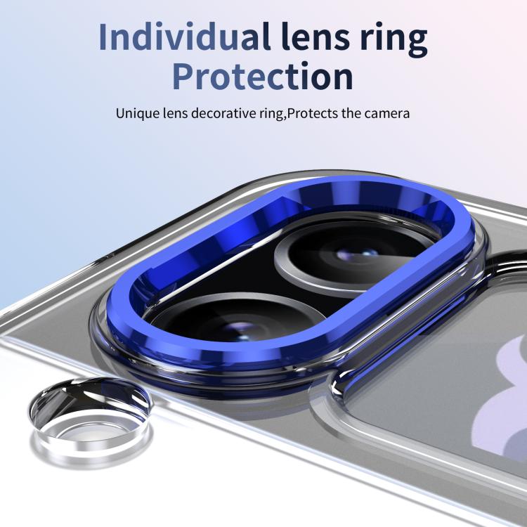 For Samsung Galaxy Z Flip3 5G Integrated Ice-feel High-transparency 360-Degree Rotating Stand MagSafe Folding Phone Case