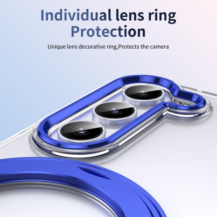 For Samsung Galaxy Z Fold5 5G Integrated Ice-feel High-transparency 360-Degree Rotating Stand MagSafe Folding Phone Case