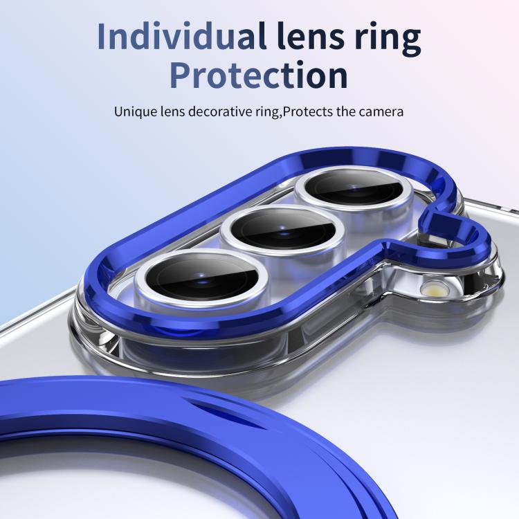 For Samsung Galaxy Z Fold7 5G Integrated Ice-feel High-transparency 360-Degree Rotating Stand MagSafe Folding Phone Case