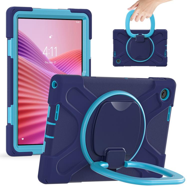 For Lenovo Tab 10.1 2025 / ZhaoYang K10c Silicone Hybrid PC Tablet Case with Holder & Shoulder Strap