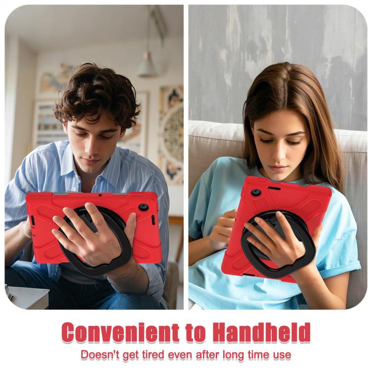 For Lenovo Tab 10.1 2025 / ZhaoYang K10c Silicone Hybrid PC Tablet Case with Holder & Shoulder Strap