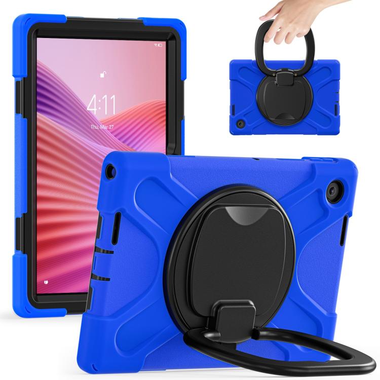 For Lenovo Tab 10.1 2025 / ZhaoYang K10c Silicone Hybrid PC Tablet Case with Holder & Shoulder Strap