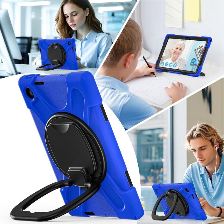 For Lenovo Tab 10.1 2025 / ZhaoYang K10c Silicone Hybrid PC Tablet Case with Holder & Shoulder Strap