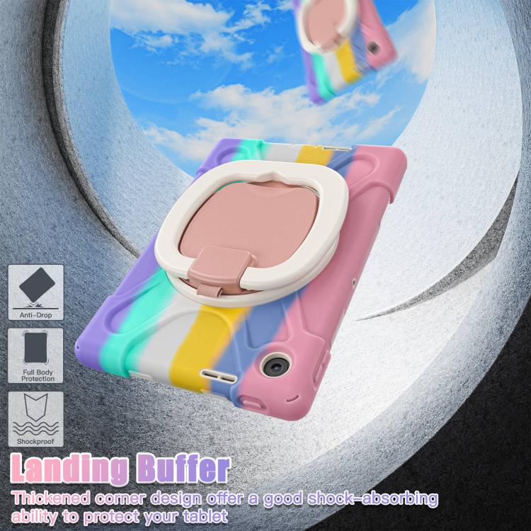 For Lenovo Tab 10.1 2025 / ZhaoYang K10c Silicone Hybrid PC Tablet Case with Holder & Shoulder Strap