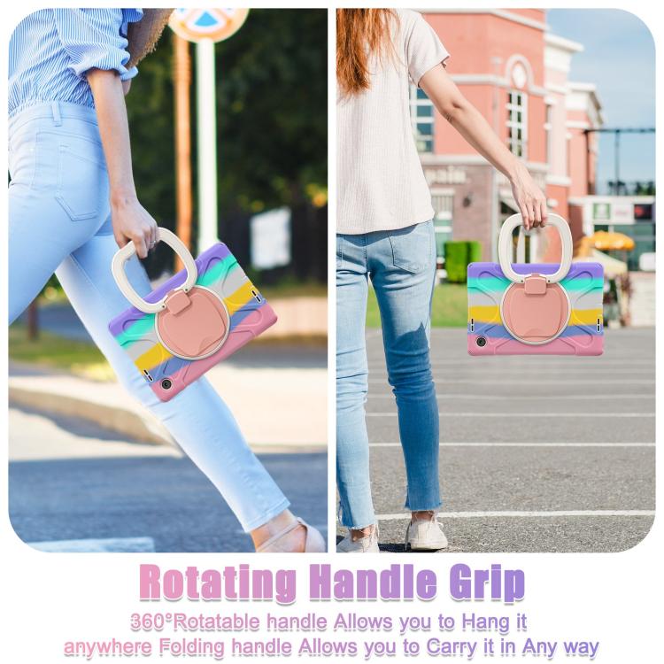 For Lenovo Tab 10.1 2025 / ZhaoYang K10c Silicone Hybrid PC Tablet Case with Holder & Shoulder Strap