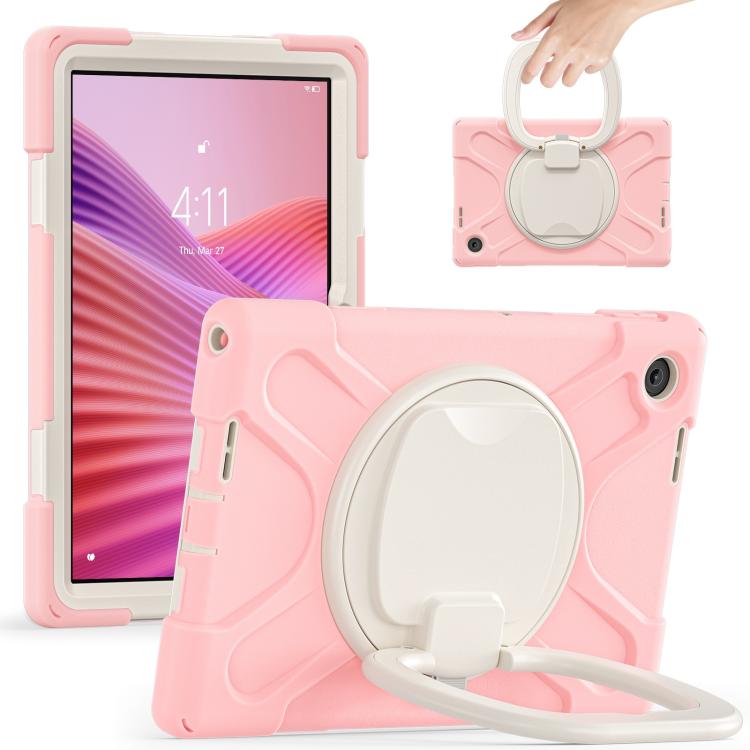 For Lenovo Tab 10.1 2025 / ZhaoYang K10c Silicone Hybrid PC Tablet Case with Holder & Shoulder Strap