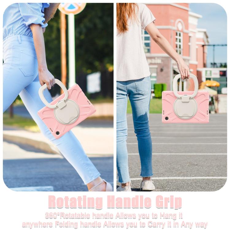 For Lenovo Tab 10.1 2025 / ZhaoYang K10c Silicone Hybrid PC Tablet Case with Holder & Shoulder Strap