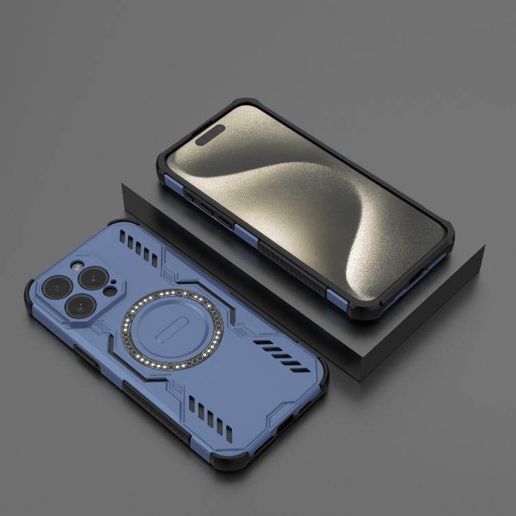 For iPhone 15 Pro Max Butterfly Armor MagSafe Magnetic Ring Shockproof Phone Case
