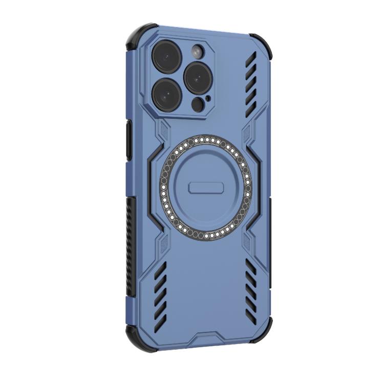 For iPhone 15 Pro Max Butterfly Armor MagSafe Magnetic Ring Shockproof Phone Case