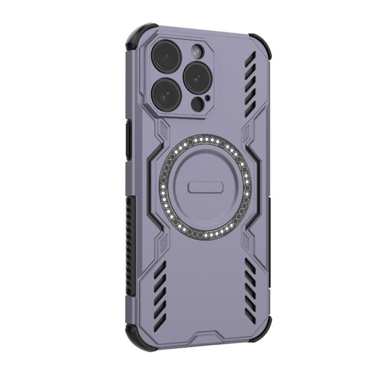 For iPhone 15 Pro Max Butterfly Armor MagSafe Magnetic Ring Shockproof Phone Case
