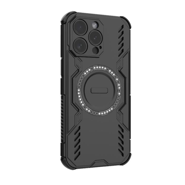 For iPhone 15 Pro Max Butterfly Armor MagSafe Magnetic Ring Shockproof Phone Case