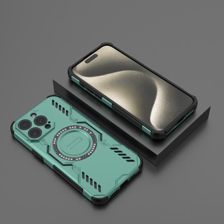For iPhone 15 Pro Max Butterfly Armor MagSafe Magnetic Ring Shockproof Phone Case
