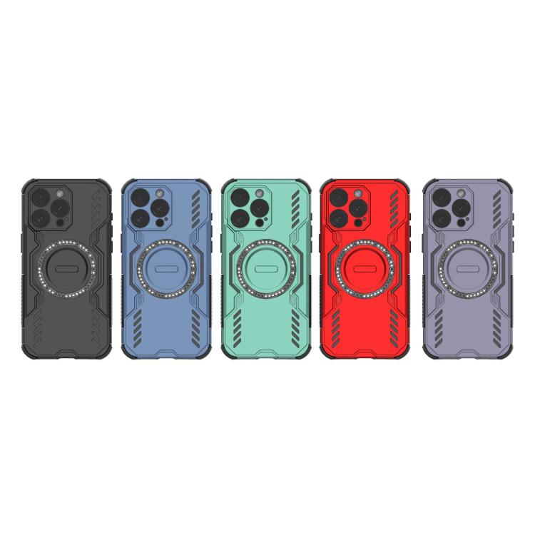 For iPhone 15 Pro Max Butterfly Armor MagSafe Magnetic Ring Shockproof Phone Case