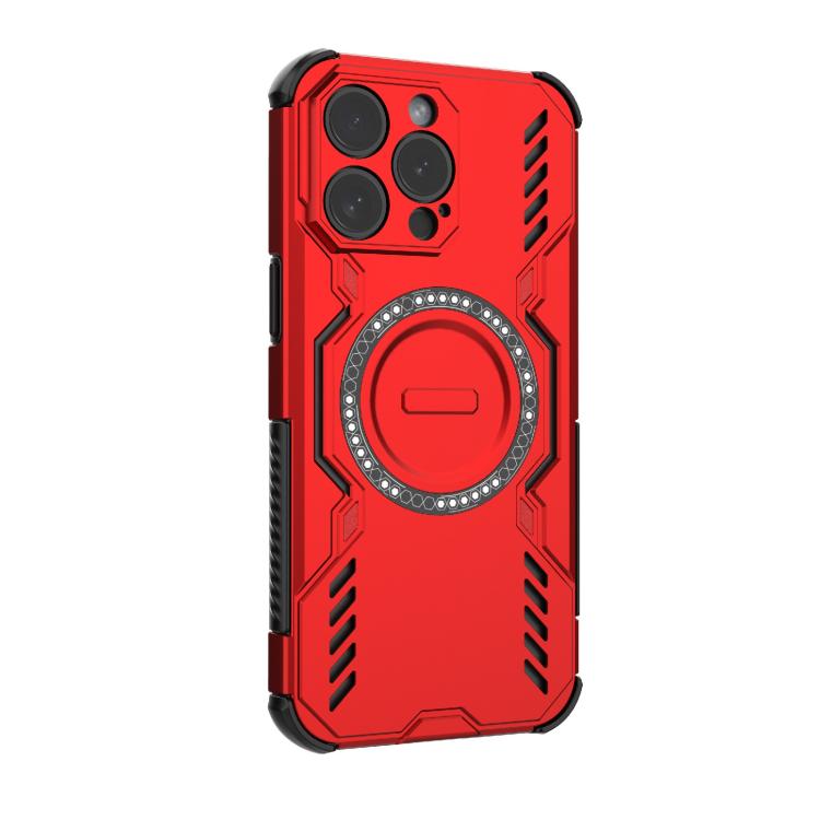 For iPhone 15 Pro Max Butterfly Armor MagSafe Magnetic Ring Shockproof Phone Case