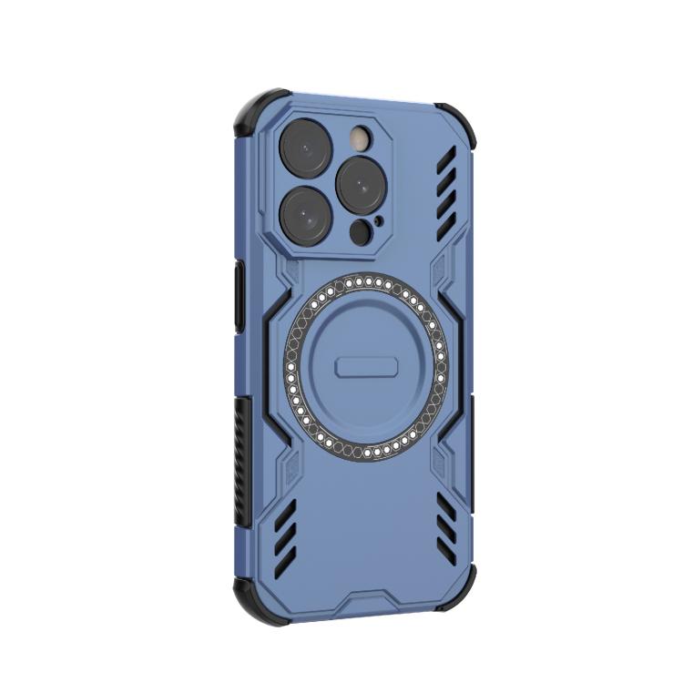 For iPhone 15 Pro Butterfly Armor MagSafe Magnetic Ring Shockproof Phone Case