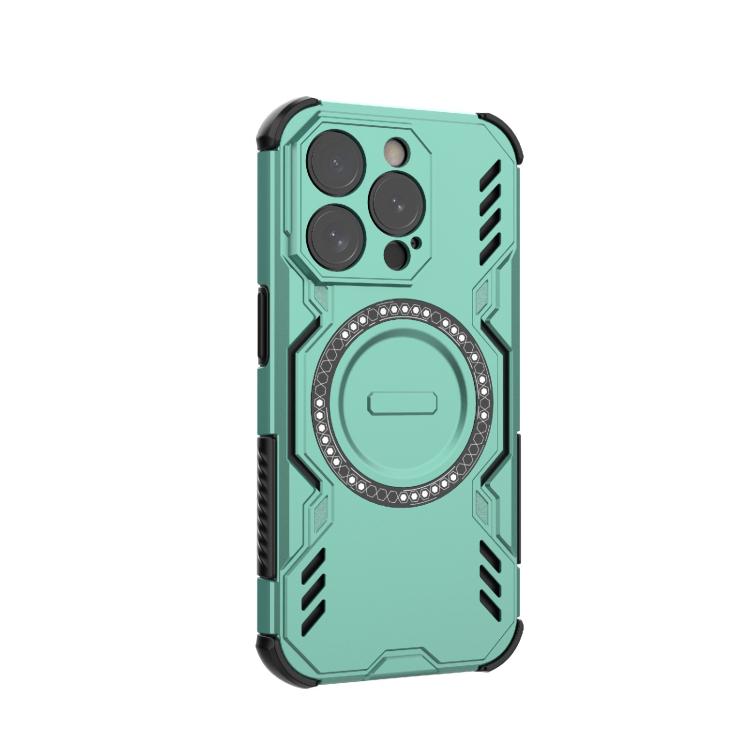 For iPhone 15 Pro Butterfly Armor MagSafe Magnetic Ring Shockproof Phone Case