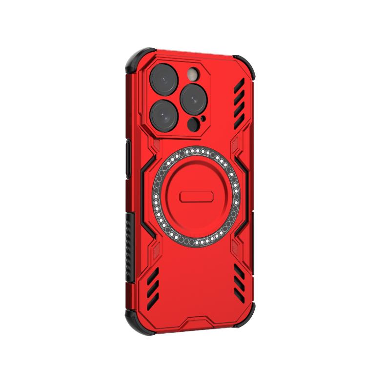 For iPhone 15 Pro Butterfly Armor MagSafe Magnetic Ring Shockproof Phone Case