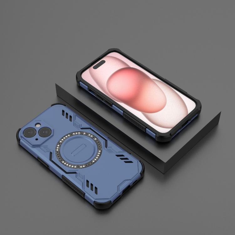 For iPhone 15 Butterfly Armor MagSafe Magnetic Ring Shockproof Phone Case