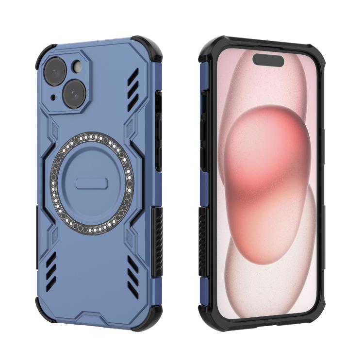 For iPhone 15 Butterfly Armor MagSafe Magnetic Ring Shockproof Phone Case