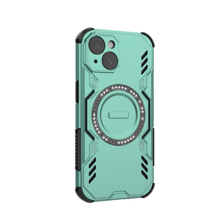 For iPhone 15 Butterfly Armor MagSafe Magnetic Ring Shockproof Phone Case