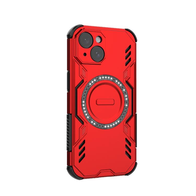 For iPhone 15 Butterfly Armor MagSafe Magnetic Ring Shockproof Phone Case