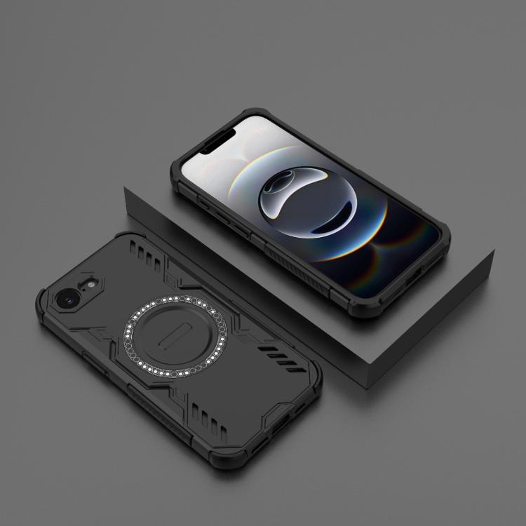 For iPhone 17e / 16e Butterfly Armor MagSafe Magnetic Ring Shockproof Phone Case