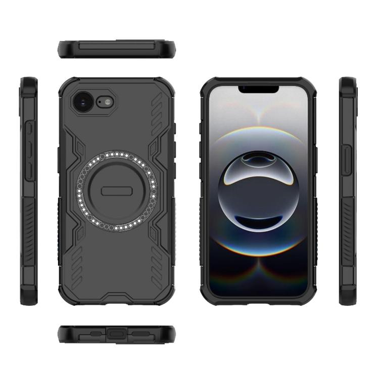 For iPhone 17e / 16e Butterfly Armor MagSafe Magnetic Ring Shockproof Phone Case