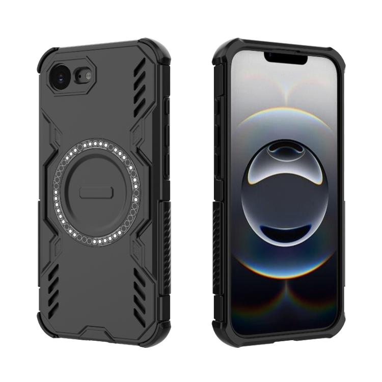 For iPhone 17e / 16e Butterfly Armor MagSafe Magnetic Ring Shockproof Phone Case