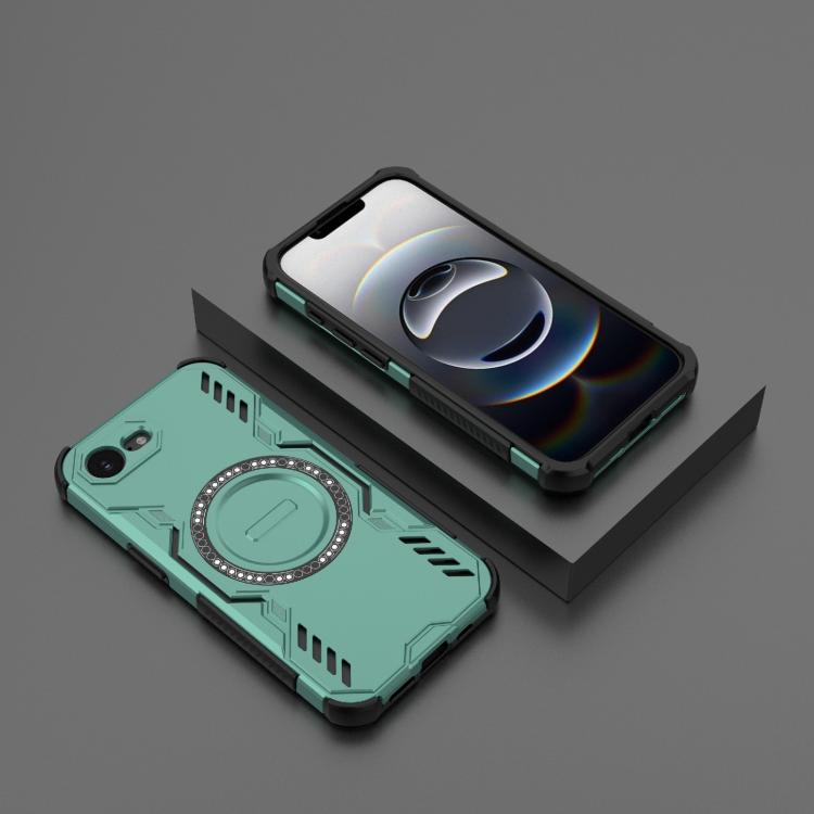 For iPhone 17e / 16e Butterfly Armor MagSafe Magnetic Ring Shockproof Phone Case