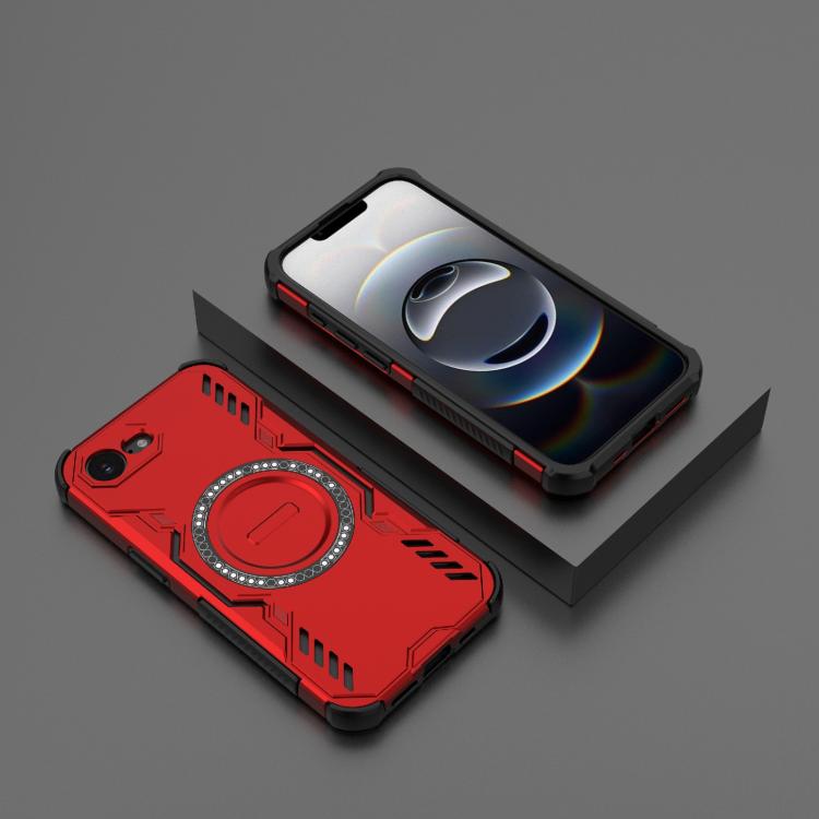 For iPhone 17e / 16e Butterfly Armor MagSafe Magnetic Ring Shockproof Phone Case