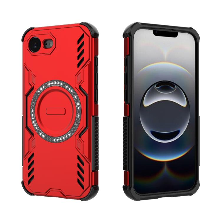 For iPhone 17e / 16e Butterfly Armor MagSafe Magnetic Ring Shockproof Phone Case
