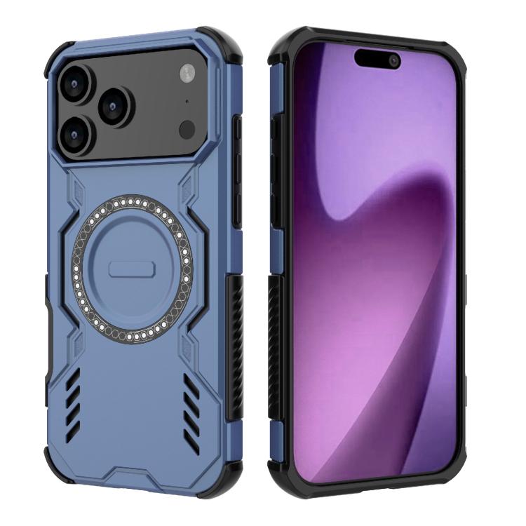 For iPhone 17 Pro Max Butterfly Armor MagSafe Magnetic Ring Shockproof Phone Case