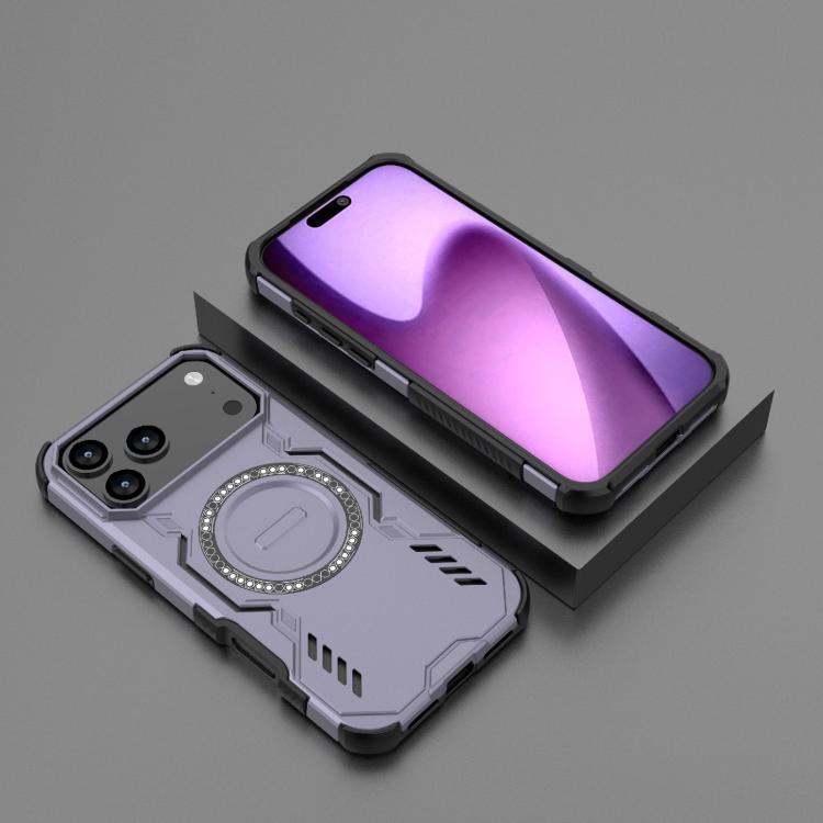 For iPhone 17 Pro Max Butterfly Armor MagSafe Magnetic Ring Shockproof Phone Case
