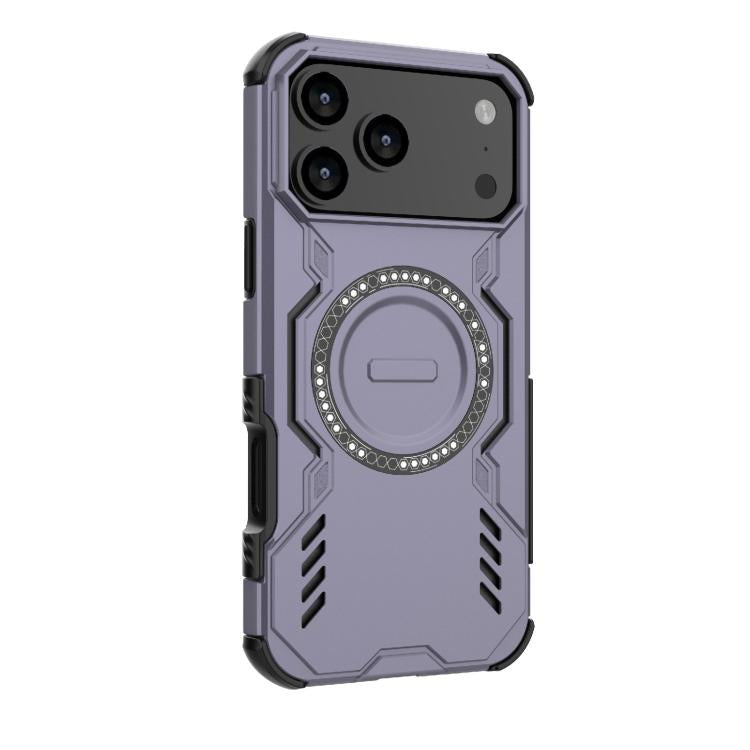 For iPhone 17 Pro Max Butterfly Armor MagSafe Magnetic Ring Shockproof Phone Case