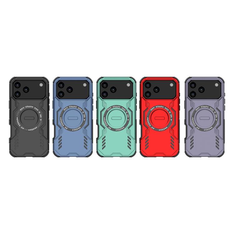 For iPhone 17 Pro Max Butterfly Armor MagSafe Magnetic Ring Shockproof Phone Case