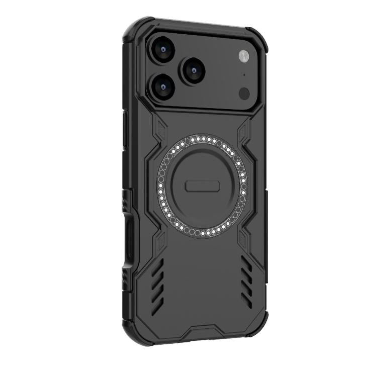 For iPhone 17 Pro Max Butterfly Armor MagSafe Magnetic Ring Shockproof Phone Case