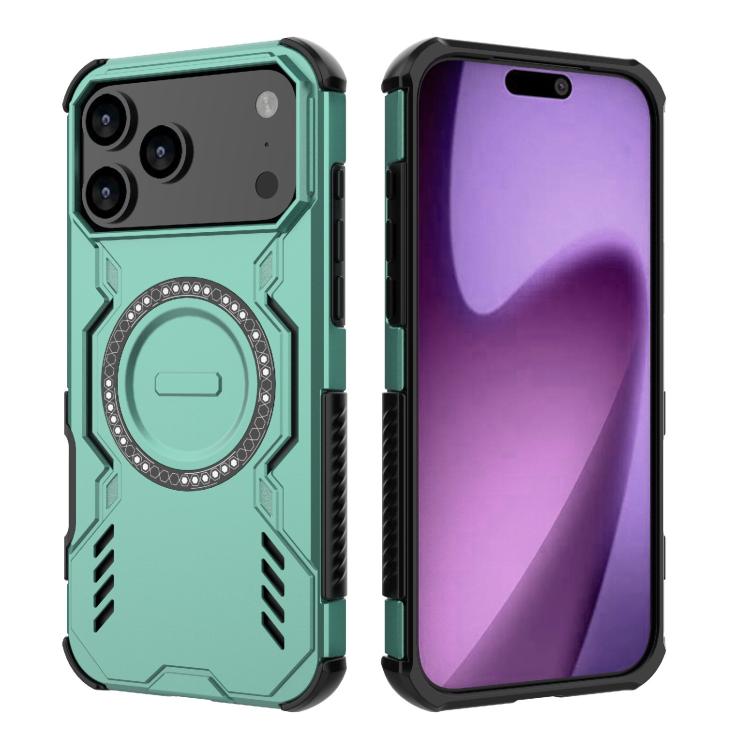 For iPhone 17 Pro Max Butterfly Armor MagSafe Magnetic Ring Shockproof Phone Case