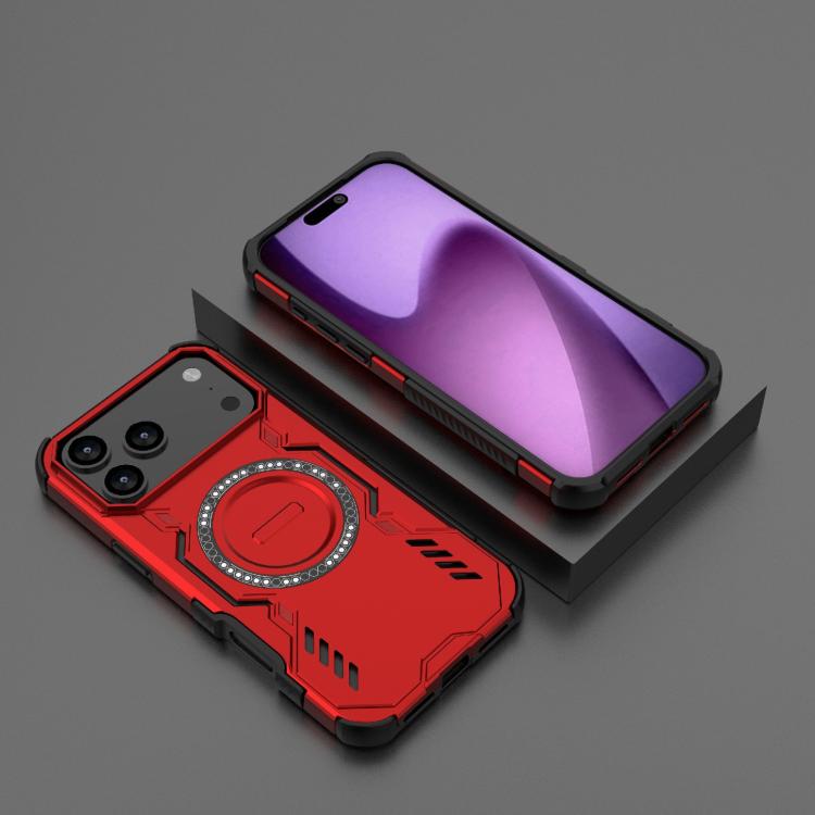 For iPhone 17 Pro Max Butterfly Armor MagSafe Magnetic Ring Shockproof Phone Case