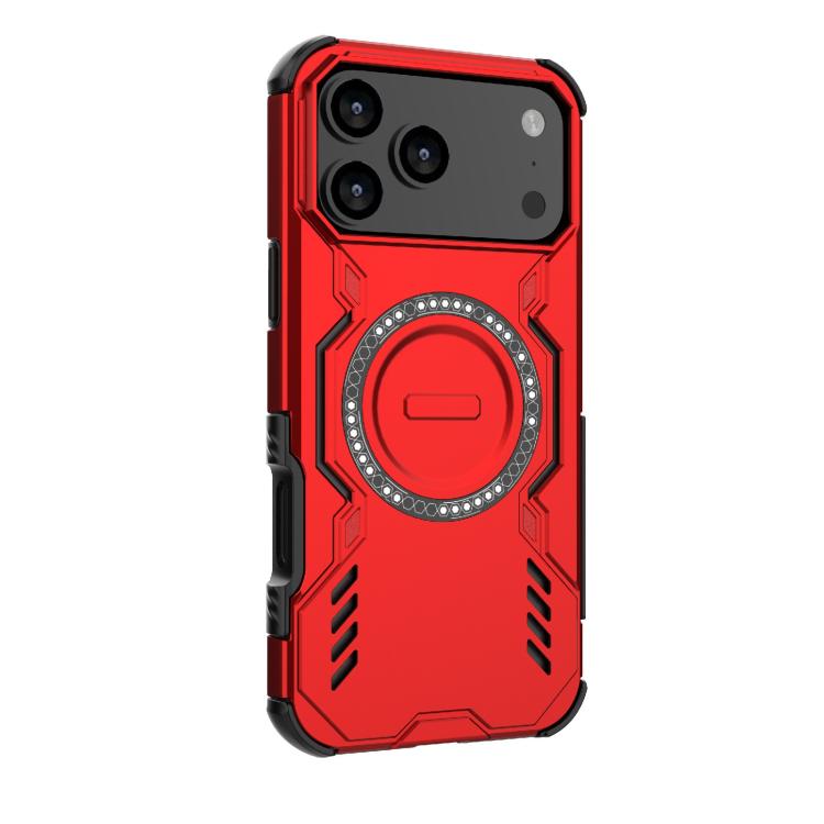 For iPhone 17 Pro Max Butterfly Armor MagSafe Magnetic Ring Shockproof Phone Case
