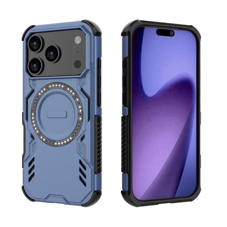 For iPhone 17 Pro Butterfly Armor MagSafe Magnetic Ring Shockproof Phone Case