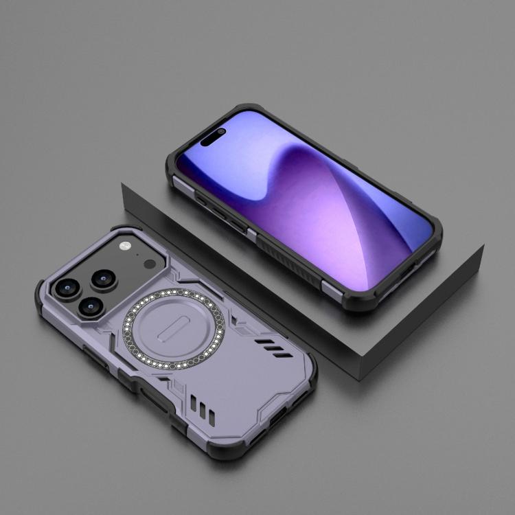 For iPhone 17 Pro Butterfly Armor MagSafe Magnetic Ring Shockproof Phone Case