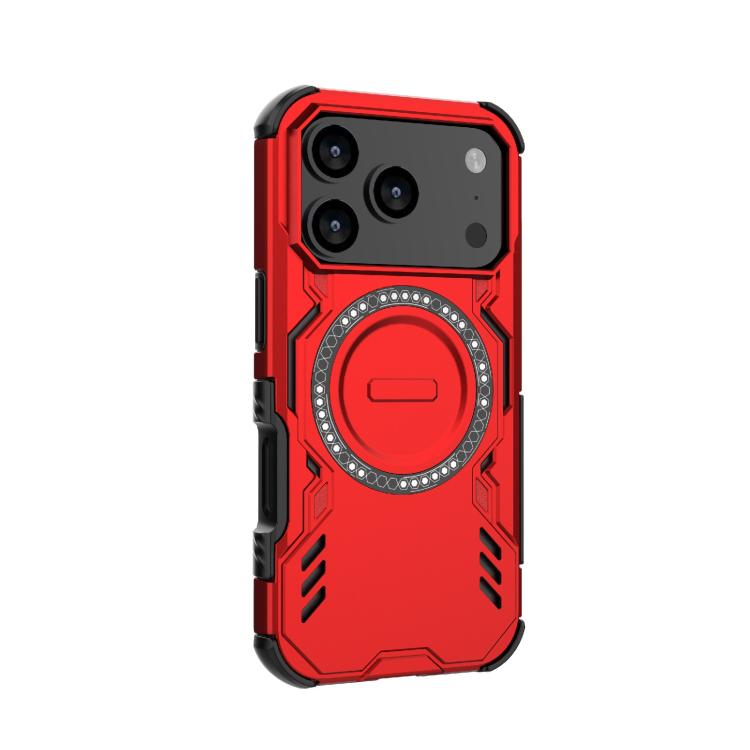 For iPhone 17 Pro Butterfly Armor MagSafe Magnetic Ring Shockproof Phone Case