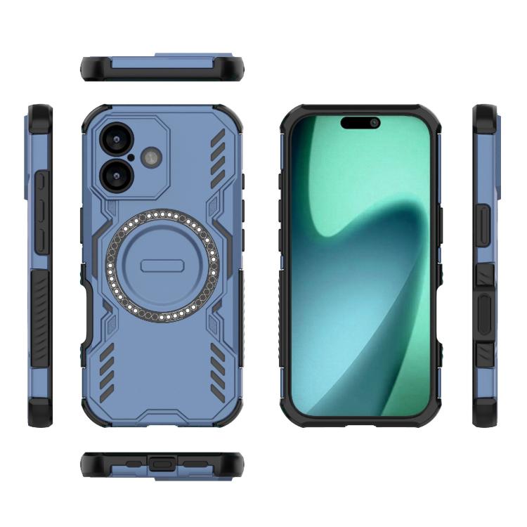 For iPhone 17 Butterfly Armor MagSafe Magnetic Ring Shockproof Phone Case