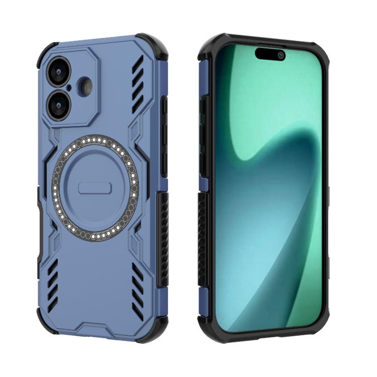 For iPhone 17 Butterfly Armor MagSafe Magnetic Ring Shockproof Phone Case